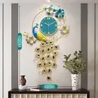 3D Peacock Wall Clock Stylish Large Wall Clock for Living Room Dining Room