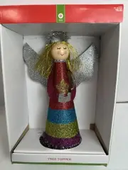 Beautiful Gay Pride Rainbow Angel Tree Topper 12"