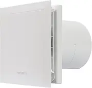 Airflow® QT100HT Extractor Fan with Adjustable Humidity & Timer - 100mm/4 Duct - German Made, QuietMark Certified 25 dB, Energy Efficient 5/9W, 2-Speed Operation Upto 25 l/s (90 m³/h), 3-Year Warranty