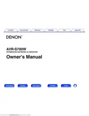 Denon AVR-S700W Receiver Amplifier Owners Manual