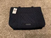 New Vera Bradley Small Vera Tote Classic Navy Blue MSRP $125.00- #27886-219