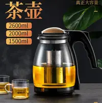 在飛比找樂天市場購物網優惠-玻璃茶壺功夫泡茶壺家用大號水壺單壺耐熱過濾花茶壺紅茶茶具套裝