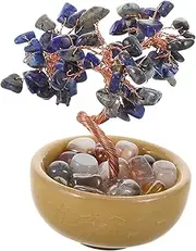 DONFAMDS Wealth Luck Crystal Trees: Feng Shui Bonsai Crystal Stone Money Tree with Base for Spiritual Wealth Good Luck Home Offices Decor
