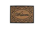 YES4HOMES 2 x Doormat for Front Door Entryway Outdoor Mat Coir Rubber Welcome