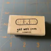 Stampin' Up!- Wood Mounted Stamp Get Well Soon Bandaid