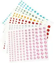 PENIKOKO 6Sheets Face Gems Self Adhesive Rhinestones for Eyes DIY Craft Jewels Sticky Gems for Makeup Nail Art Festival Decoration Present for Women