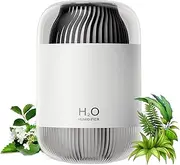2023 Upgraded Humidifiers for Bedroom, 1L Cool Mist Humidifier for Baby Nursery and Plants, 4 Mist Modes, Quiet Rapid Small Humidification for Home Whole House, Auto Shut-off, White