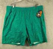 RUSSELL Mens Shorts 2 in 1 Built in Compression Training Shirts Large Green NWT