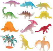 ERINGOGO 12Pcs Luminous Dinosaur Model Glowing Playthings for Fun Educational Dino Figurines for Imaginative Play and Learning Present for Parties