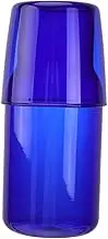 Zerodeko Coffee Tumbler Carafe Set - Clear Glass Cup, Bottle, Mug, and Kettle With Spout for Hot and Cold Drinks - Bedside Water Cup