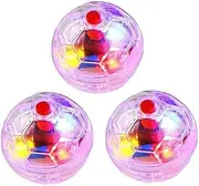 3PCS Cat Ball, Ghost Hunting Motion Light Up Cat Balls, LED Activated Cat Ball Interactive Toys, Pet Glowing Mini Running Exercise Ball Toys for Animals Activity