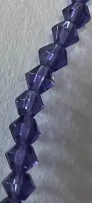 3mm Dark Purple bicone Beads Exactly As Pictured. 10 Strands 950 Beads