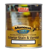 Bondall Monocel Gold MARINE GRADE STAIN & VARNISH Exterior CEDAR- 500ml or 1L
