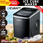Devanti Ice Maker Machine Commercial Portable Ice Cube Tray Ice Maker Black New