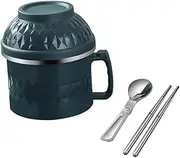 Mobestech 1 Set Large Capacity Instant Noodle Bowl with Spoon Portable Soup and Rice Bowl for Office Travel and Picnics Ergonomic Design for Easy Carrying and Cooking Protection