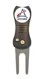 NASA Artemis Moon Missions Golf Ball Marker + Switchblade Divot Tool Gift