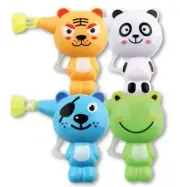 2x Bubbles Push Button Gun Animal Design Wands Non-Toxic Assorted 60ml