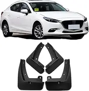 YLOXFW Car Mud Flaps Mudguard Fender for Mazda 3 BM BN BP 2014-2023 Front and Rear Mudflaps Splash Guards Heavy Duty Fender Flares 4-PC Auto Accessories,Send 1 Car Wash Towel,2019~2023