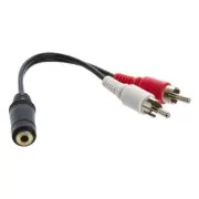 3.5mm Female-RCA Male 6 inch (Y-Cable)