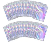200 Pieces Resealable Deodorant Bags Foil Bags, Flat Transparent Self Sealing Zipper Food Storage Bags Plastic Packaging Aluminum Foil Mylar Bags - 6x10cm/7x10cm