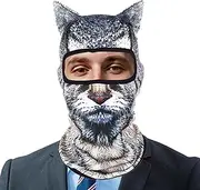 Cute Ski Masque with Ears - Cute Animal Print Breathable Masque Sunproof,Windproof Dustproof Cover with Ears for Fishing