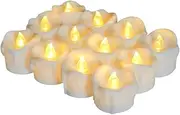 Tealight Candles Battery Operated with Timer (6Hrs ON 18Hrs Off Cycle), 12pcs Timing LED Flickering Flameless Tea Light Electric Votive Candles in Warm White for Xmas Party Halloween Wedding