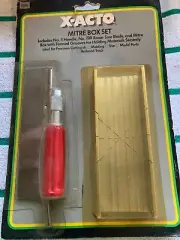Vintage 1989 X-ACTO Mitre Box & #236 Razor Saw & #5 Handle Combo Pack NOS
