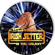 Best Irish Setter Dog Galaxy Wars Space Star Kitchen Livingroom Wall Clock