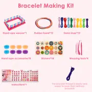 Elastic String Bracelet DIY Kit Bracelet Making Kit for Girls Colorful DIY .w