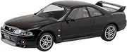 Aoshima Bunka Kyozai 1/32 The Snap Kit Series Nissan R33 Skyline GT-R, Black, Color-Coded Plastic Model 15-B