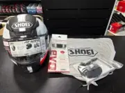 Shoei RF-1200 BRAWN Blk/Red SMALL - Snell M2020D - Floor Display Helmet