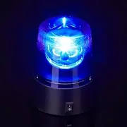 Rotating Light - Blue LED Effect, 360 Degree Bright Ambient | Safety Warning Light for Role Play, Theme Parties, Bar, Nightclub or Festive Event, Battery Operated