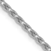 24 Inch 14K White Gold 1.6mm D/C Open Franco Chain