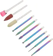 WRITWAA Nail Drill Bit Set 10pcs Sanding Bands for Nail Grinder Manicure File Bit