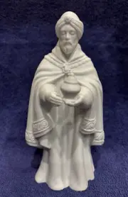MAGI BALTHASAR Avon Nativity Bisque White Porcelain Figurine 1982 Original Box