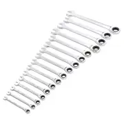Draper HI-TORQ Metric Ratchet Combination Spanner Set 16 Piece 27690