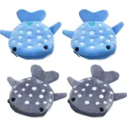 2Pcs Cute Whale Coin Purse Headphone Wallet Pouches Plush Bag for Small Items