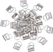 45Pcs Sliver 1 Inch Key Fob Hardware with Key Rings Sets, Perfect for Bag
