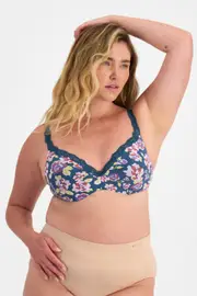 Berlei Barely There Luxe Contour Bra - Winter Rose Garden, Size: 10 B