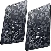 Ucard Wallet Tracker Card 2pcs,Thin Bluetooth Tracker,works with Apple Find My iOS only,rechargeable,wallet finder and item locator for wallet,luggage tag (diamond)
