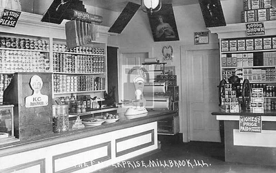 Hutchs Enterprise Grocery Store Millbrook Illinois IL - 8.5x11 Print