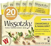 Wissotzky Tea, Tea Chamomile with Nana Mint, 20 Count