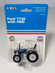 1/64 Ford 7740 Tractor, ROPS, 4WD, New on card.