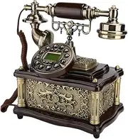 Retro Telephone,Retro European Style Caller ID Display Telephone Landline,Vintage Telephones Landline Phone with Sleek Handle for Gifts/Lliving Room
