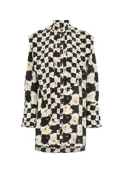 Alemais Venus Printed Silk-chiffon Mini Dress - Black - 8 (UK8 / S) 8 (UK8 / S)