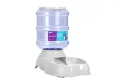 3.8L Automatic Plastic Pet Dog Cat Food Feeder Bowl Fountain Dispenser