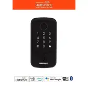 Defiant Square Fingerprint Matte Black Electronic Single Cylinder Deadbolt Wi-Fi