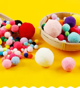 彩色毛球高彈毛絨球球金蔥球毛毛球 幼兒園兒童diy手工制作材料