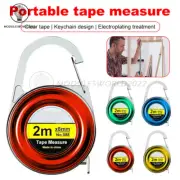Mini Retractable Steel Pocket Measuring Ruler Tape Keychain 2m Measure New