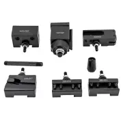For Mini 6-9" Swing Lathe 6 Packs Wedge Type Quick Change Tool Post Set Black